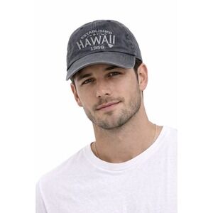 Unbranded Hawaii Baseball Cap Mens OSFM Gray Faded Embroidered Dad Hat Souvenir